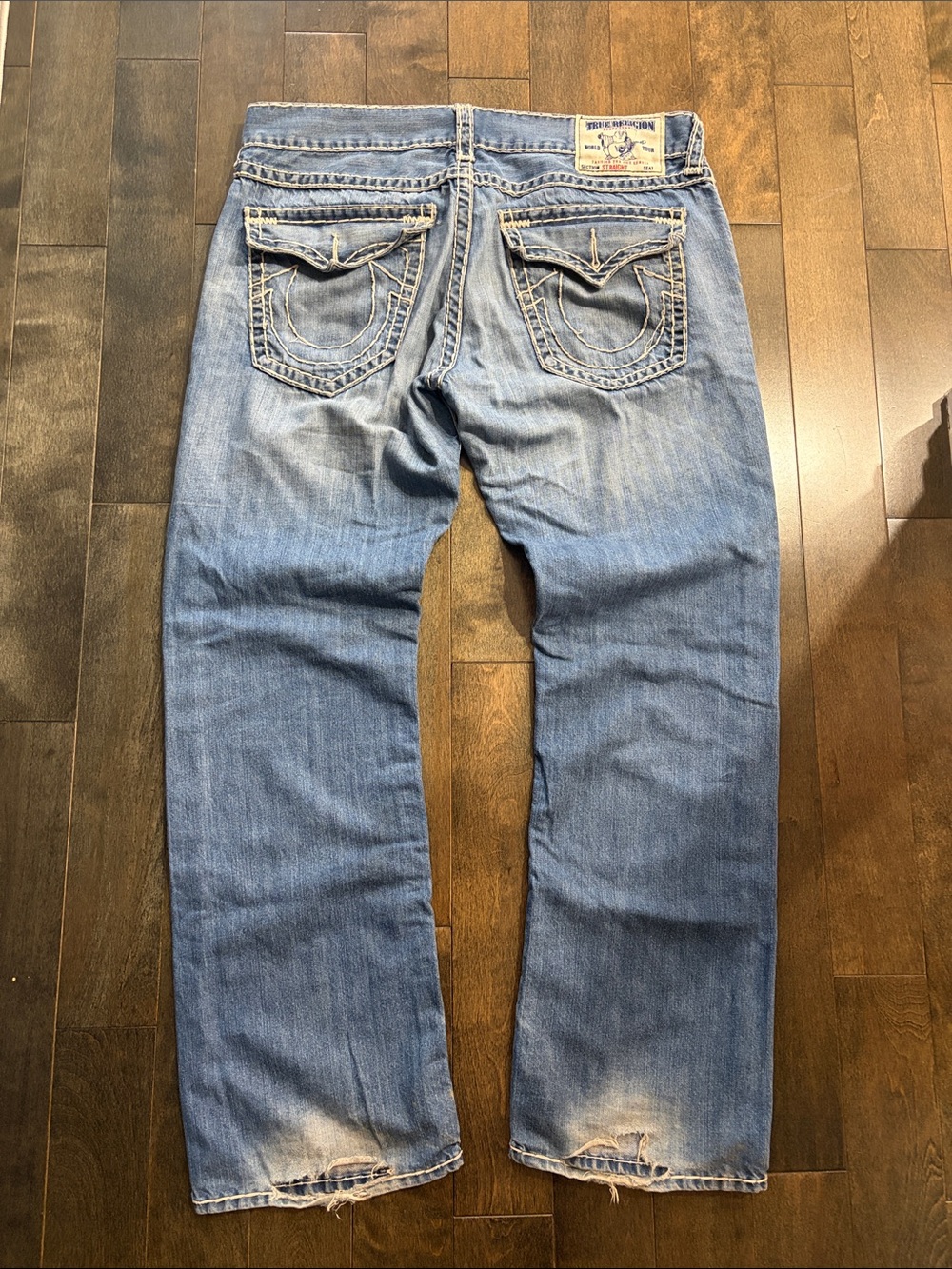 True Religion Men’s Light Blue Relaxed Straight Jeans
